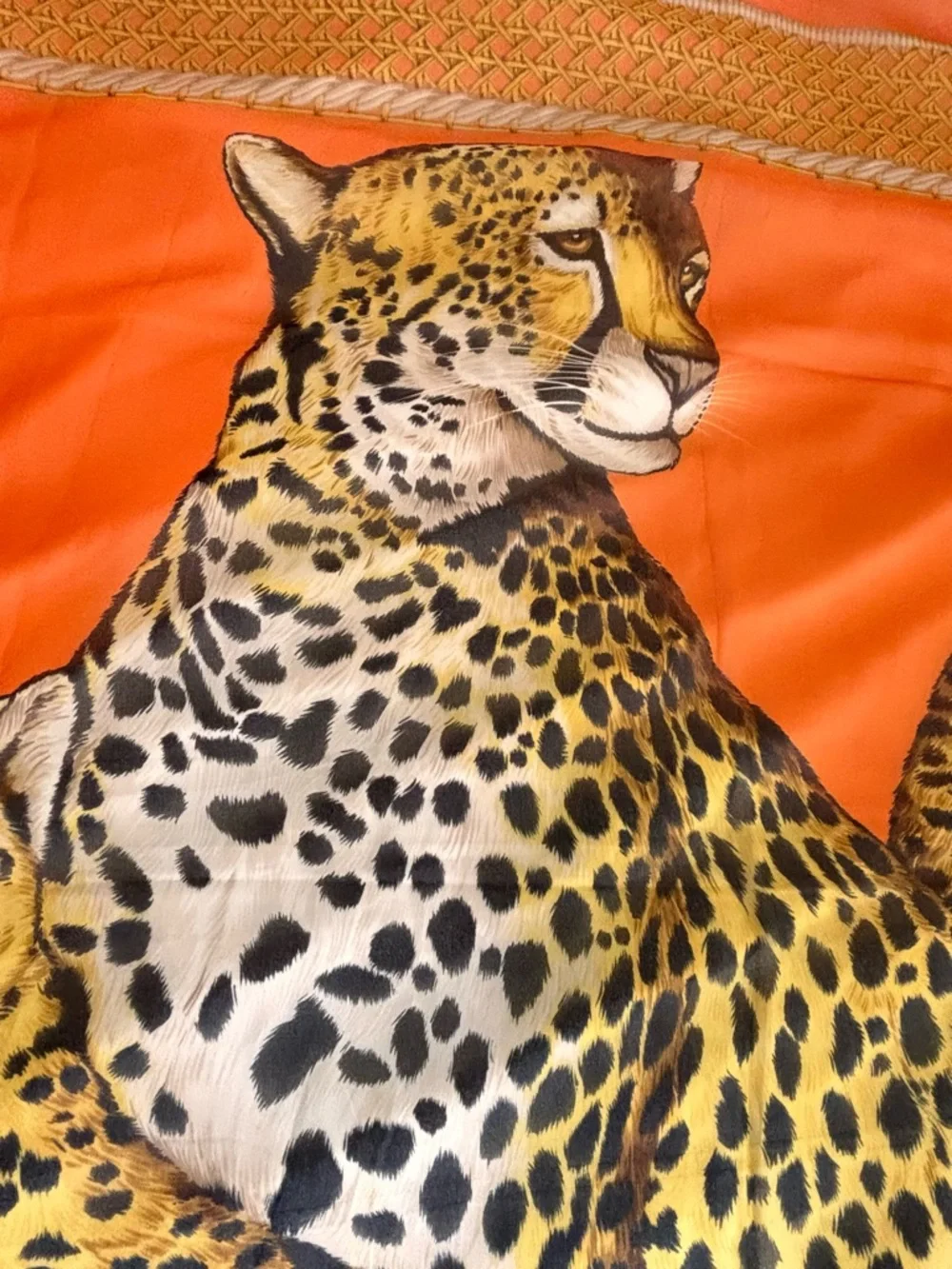 Leopard Scarf Cheetah Print Made in Italy Oversized Vintage